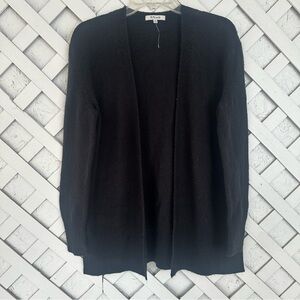 Madewell Cozy Cardigan Sweater Black size XXS Merino Alpaca Bland
